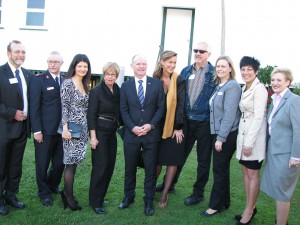 Premier Campbell Newman with key supporters at the sod turning ceremony